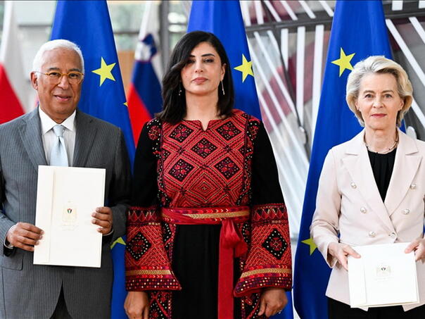 Palestinska izaslanica prvi put uručila pismo misije šefovima Evropskog vijeća i Evropske komisije