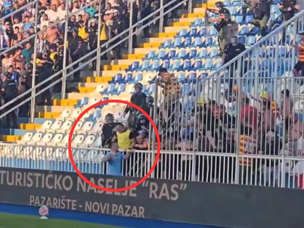 Pogledajte kako je navijač Novog Pazara sam uletio među poljske nacionaliste