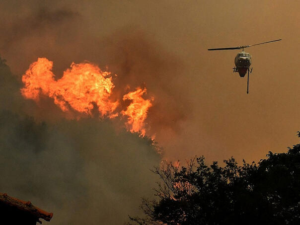 Požar na ostrvu Kitera, evakuacija mještana nekoliko sela