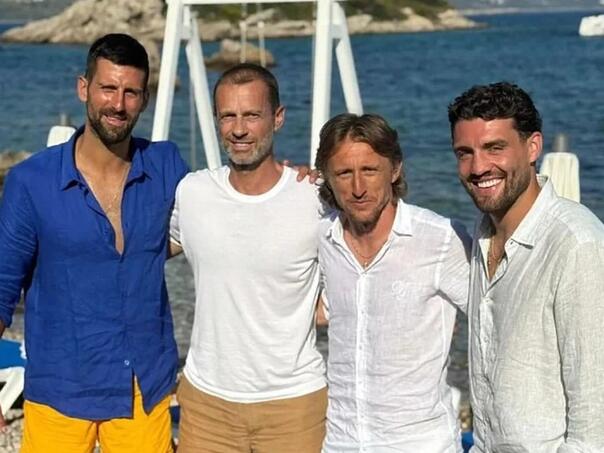 Skupa fotografija s Jadrana: Đoković, Modrić, Kovačić i Čeferin zajedno na odmoru