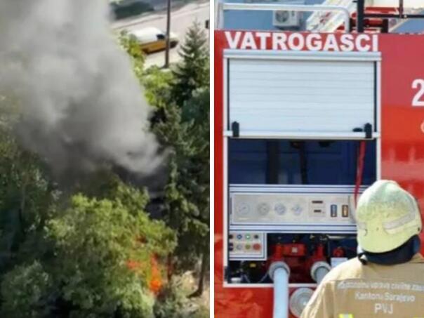 Sarajevski vatrogasci ekspresno ugasili požar na Čengić Vili