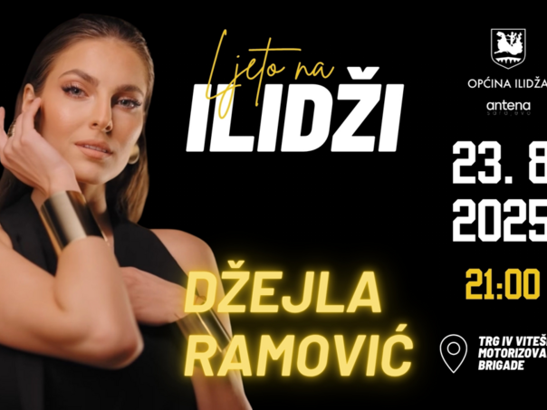 Sutra u centru Ilidže: Koncert Džejle Ramović, ulaz slobodan