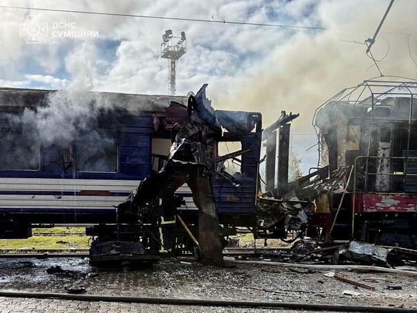 Ovako izgleda unutrašnjost voza koji su napali Rusi